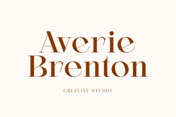 Averie Brenton: A Bold Serif Font for Elegant Branding