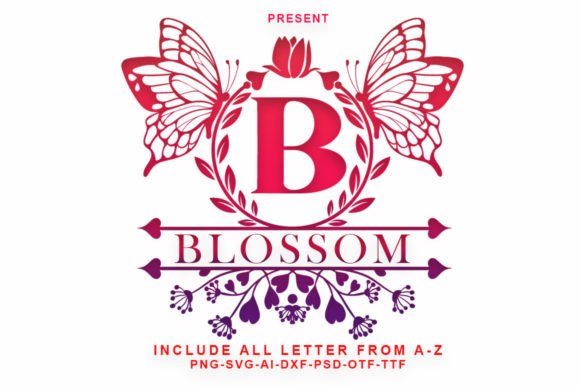 Blossom Monogram: A Decorative Font That Brings Elegance to Branding Projects