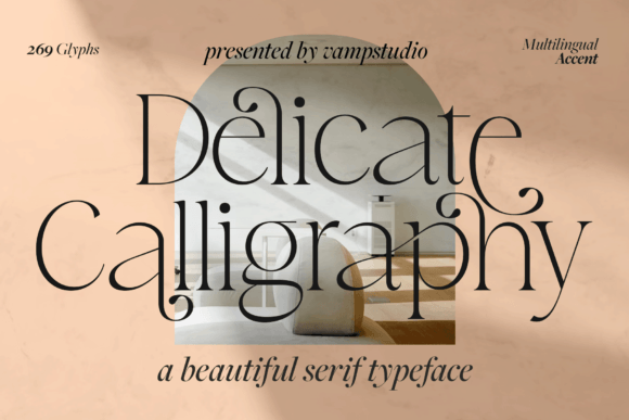 Delicate Calligraphy: A Serif Font That Elevates Campaign Visuals