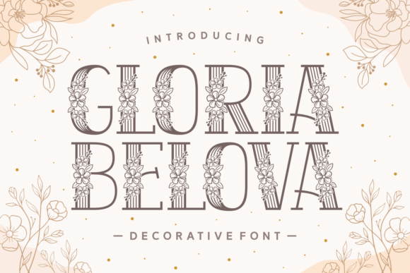 Gloria Belova: A Floral Decorative Font for Branding