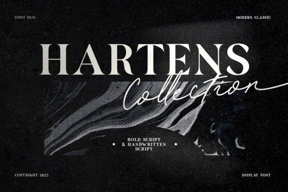 Hartens: A Bold Serif and Script Font Duo for Campaign Design