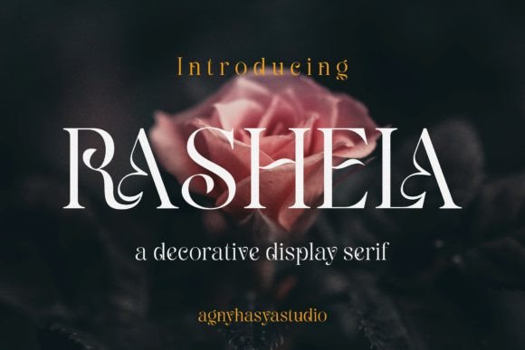 Rashela: A Decorative Serif Font for Handmade Product Design