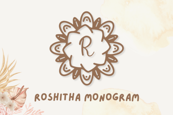 Rositha Monogram Font: Elegant Craft Typography for Creators