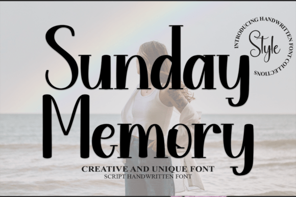 Sunday Memory: A Handwritten Display Font for Warm Editorial Design