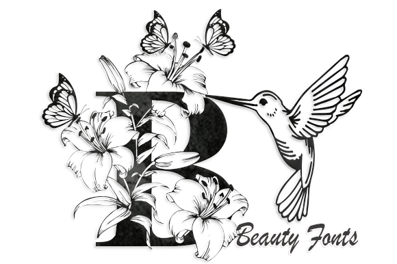White Lily Flower Font: Elegant Decor for Handmade Products